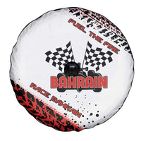 Formula 1 Inspired Bahrain Race Spare Tire Cover with Checkered Flag Print