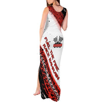 Formula 1 Inspired Bahrain Race Tank Maxi Dress with Checkered Flag Print