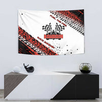 Formula 1 Inspired Bahrain Race Tapestry with Checkered Flag Print