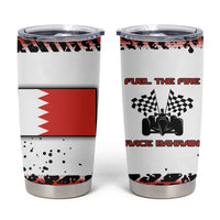 Formula 1 Inspired Bahrain Race Tumbler Cup with Checkered Flag Print
