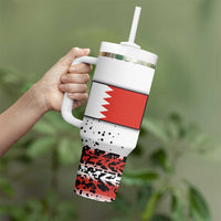 Formula 1 Inspired Bahrain Race Tumbler With Handle with Checkered Flag Print