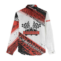Formula 1 Inspired Bahrain Race Women Casual Shirt with Checkered Flag Print