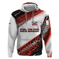 Formula 1 Inspired Bahrain Race Zip Hoodie with Checkered Flag Print