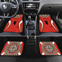Bahrain Mandala Pattern Car Mats with National Map and Arabic Geometric Design