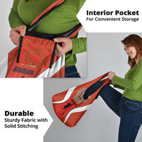 Bahrain Mandala Pattern Grocery Bag with National Map and Arabic Geometric Design