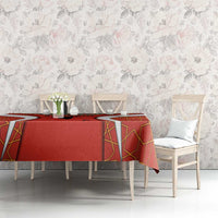 Bahrain Mandala Pattern Tablecloth with National Map and Arabic Geometric Design