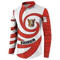 Bahrain Tribal Camel Button Sweatshirt with Red Mosaic Swirl and Heritage Slogan