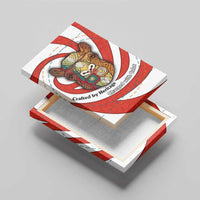 Bahrain Tribal Camel Canvas Wall Art with Red Mosaic Swirl and Heritage Slogan