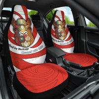 Bahrain Tribal Camel Car Seat Cover with Red Mosaic Swirl and Heritage Slogan