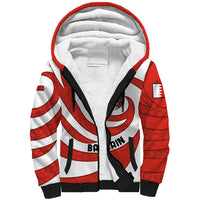 Bahrain Tribal Camel Sherpa Hoodie with Red Mosaic Swirl and Heritage Slogan