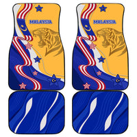 Malaysian Tiger and National Flag Car Mats with Royal Gold and Blue Design