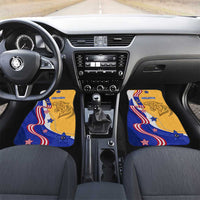 Malaysian Tiger and National Flag Car Mats with Royal Gold and Blue Design