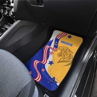 Malaysian Tiger and National Flag Car Mats with Royal Gold and Blue Design