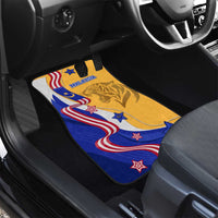 Malaysian Tiger and National Flag Car Mats with Royal Gold and Blue Design