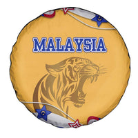 Malaysian Tiger and National Flag Spare Tire Cover with Royal Gold and Blue Design
