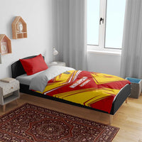 Malaysia Football Bedding Set with Roaring Tiger and Red Yellow National Colors