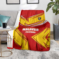Malaysia Football Blanket with Roaring Tiger and Red Yellow National Colors