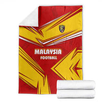 Malaysia Football Blanket with Roaring Tiger and Red Yellow National Colors