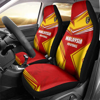 Malaysia Football Car Seat Cover with Roaring Tiger and Red Yellow National Colors