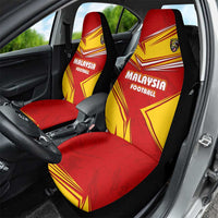 Malaysia Football Car Seat Cover with Roaring Tiger and Red Yellow National Colors