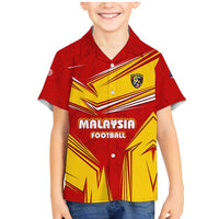 Malaysia Football Family Matching Mermaid Dress and Hawaiian Shirt with Roaring Tiger and Red Yellow National Colors