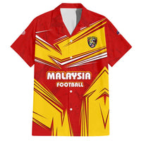 Malaysia Football Family Matching Puletasi and Hawaiian Shirt with Roaring Tiger and Red Yellow National Colors