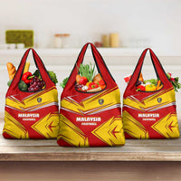 Malaysia Football Grocery Bag with Roaring Tiger and Red Yellow National Colors