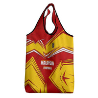 Malaysia Football Grocery Bag with Roaring Tiger and Red Yellow National Colors