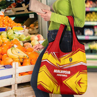 Malaysia Football Grocery Bag with Roaring Tiger and Red Yellow National Colors