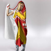 Malaysia Football Hooded Blanket with Roaring Tiger and Red Yellow National Colors