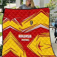 Malaysia Football Quilt with Roaring Tiger and Red Yellow National Colors