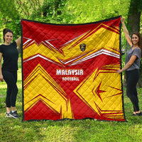 Malaysia Football Quilt with Roaring Tiger and Red Yellow National Colors