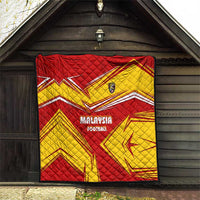 Malaysia Football Quilt with Roaring Tiger and Red Yellow National Colors