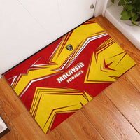 Malaysia Football Rubber Doormat with Roaring Tiger and Red Yellow National Colors
