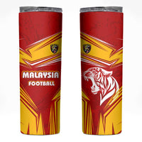 Malaysia Football Skinny Tumbler with Roaring Tiger and Red Yellow National Colors