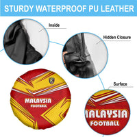 Malaysia Football Spare Tire Cover with Roaring Tiger and Red Yellow National Colors