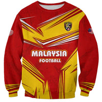 Malaysia Football Sweatshirt with Roaring Tiger and Red Yellow National Colors