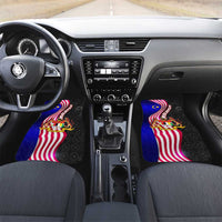Malaysia Coat of Arms Car Mats with National Flag and Black Batik Pattern