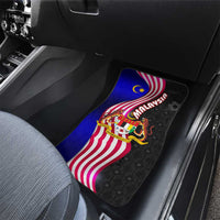 Malaysia Coat of Arms Car Mats with National Flag and Black Batik Pattern