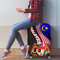 Malaysia Coat of Arms Luggage Cover with National Flag and Black Batik Pattern