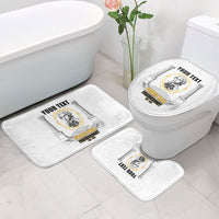 Personalized Prince Hall Freemasonry Bathroom Set Masonic Square And Compass Vintage Gold Pillar Illustration