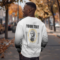 Personalized Prince Hall Freemasonry Sweatshirt Masonic Square And Compass Vintage Gold Pillar Illustration