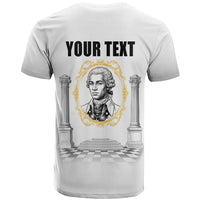 Personalized Prince Hall Freemasonry T shirt Masonic Square And Compass Vintage Gold Pillar Illustration