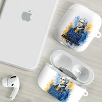 Prince Hall Freemasonry AirPods Case Square And Compass Letter G Watercolor Portrait Art