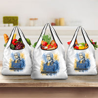 Prince Hall Freemasonry Grocery Bag Square And Compass Letter G Watercolor Portrait Art