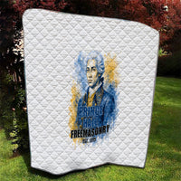 Prince Hall Freemasonry Quilt Square And Compass Letter G Watercolor Portrait Art