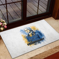 Prince Hall Freemasonry Rubber Doormat Square And Compass Letter G Watercolor Portrait Art