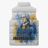 Prince Hall Freemasonry Sleeveless Puffer Jacket Square And Compass Letter G Watercolor Portrait Art