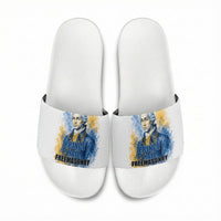 Prince Hall Freemasonry Slide Sandals Square And Compass Letter G Watercolor Portrait Art