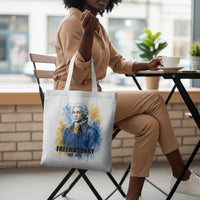 Prince Hall Freemasonry Tote Bag Square And Compass Letter G Watercolor Portrait Art